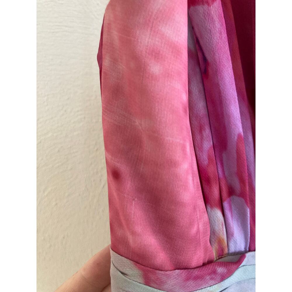 Fame and Partners Valencia Watercolor Floral Maxi Dress Split Empire Chiffon 6 - Picture 15 of 17
